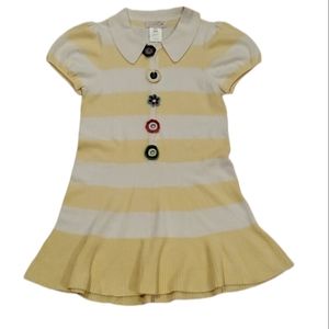 LaRok Yellow and White Sweater Dress